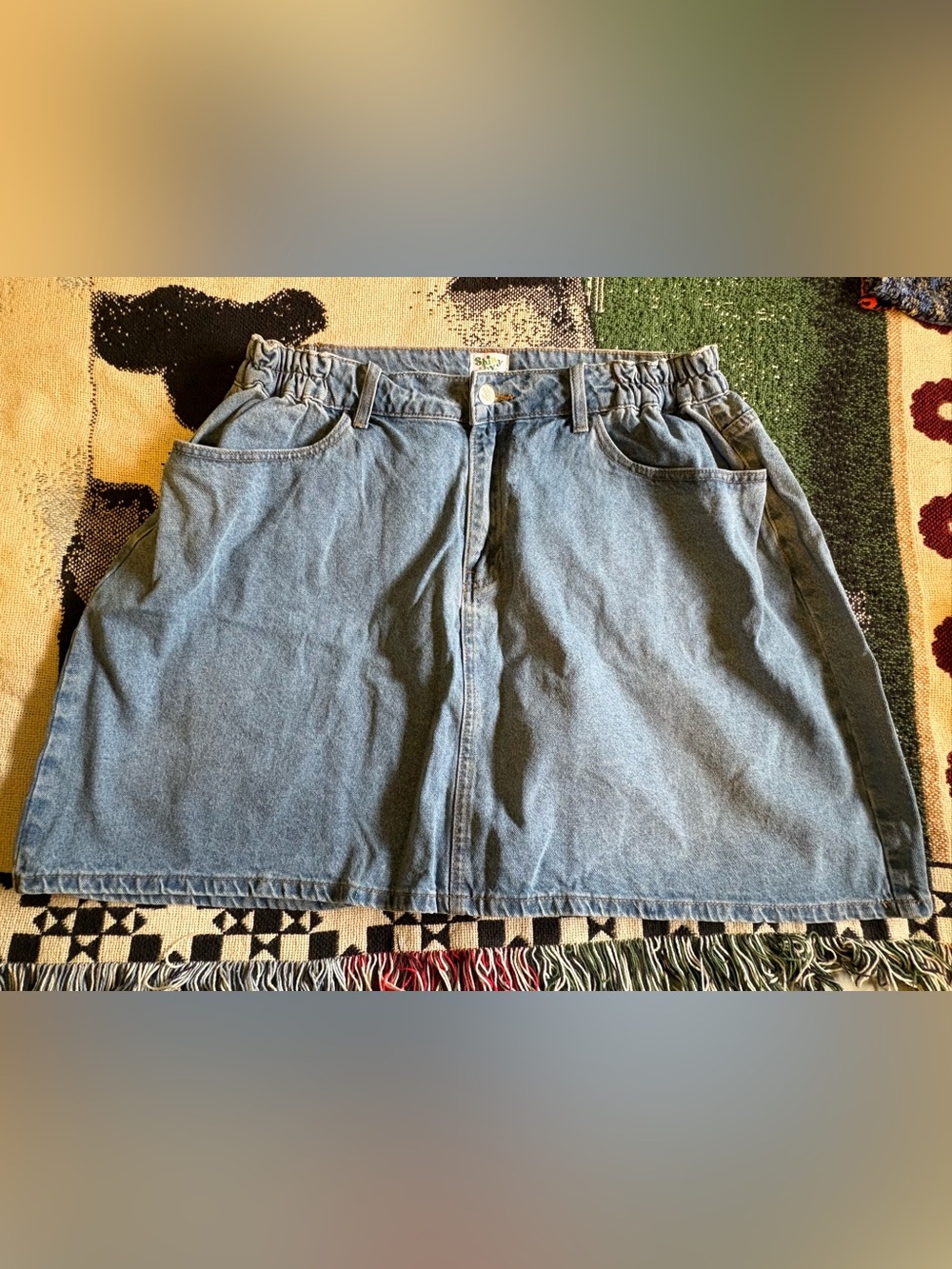 Shiny by nature denim skirt